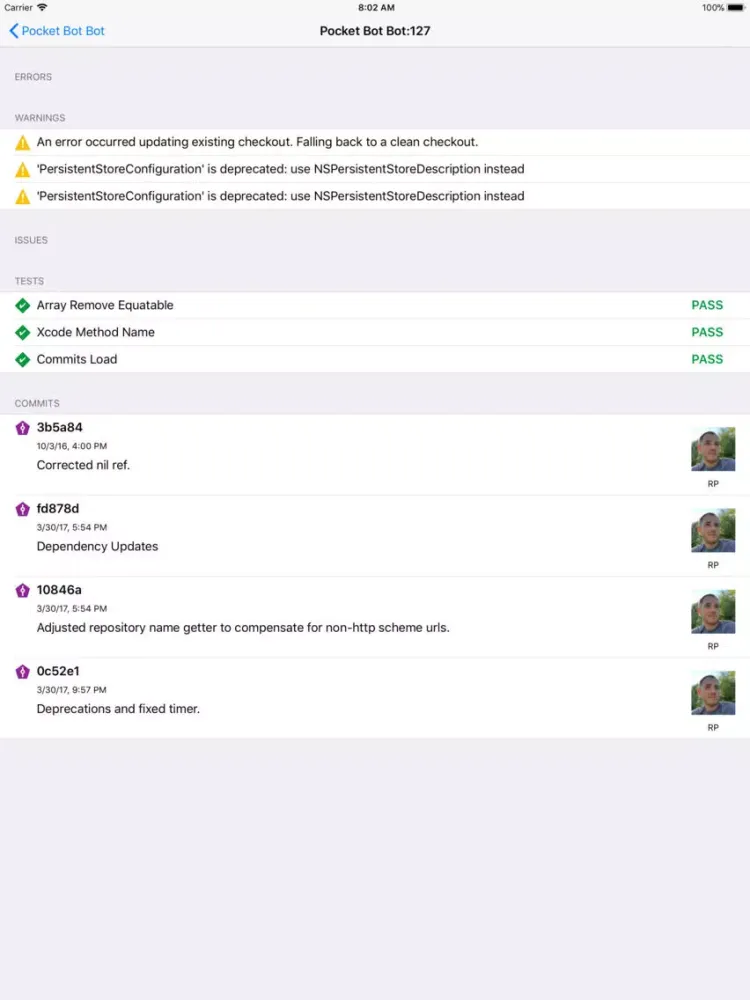 Pocket Bot for "Xcode Server" iPad  স্ক্রিনশট