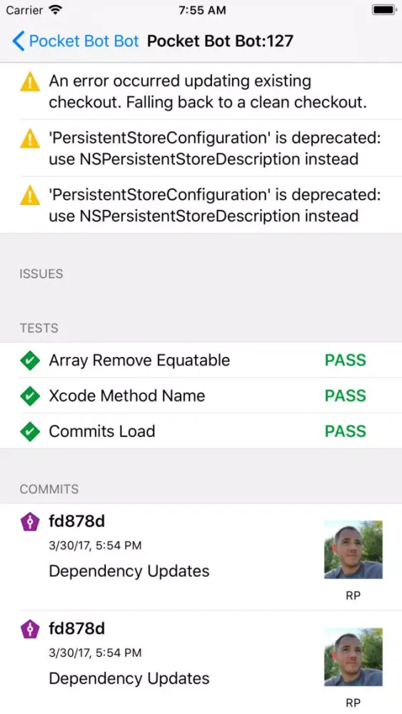 Pocket Bot for "Xcode Server" স্ক্রিনশট