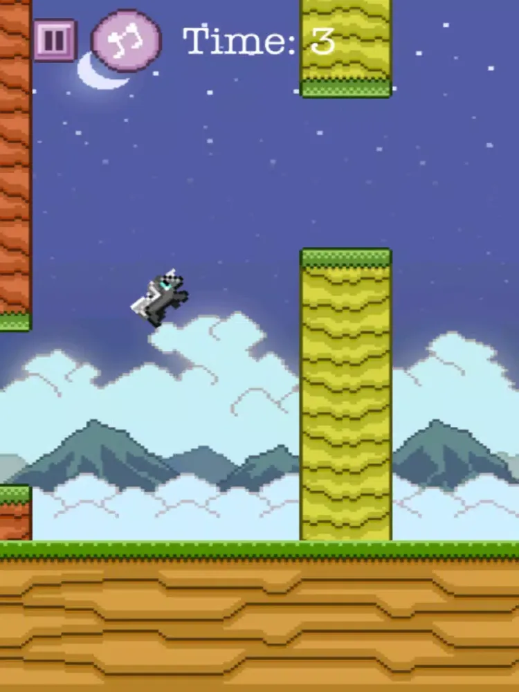 Ảnh chụp màn hình của Adventure of Flappy Unicorn Bird Flyer - Free 8-Bit Pixel Game iPad 