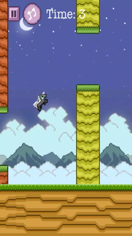 Ảnh chụp màn hình của Adventure of Flappy Unicorn Bird Flyer - Free 8-Bit Pixel Game