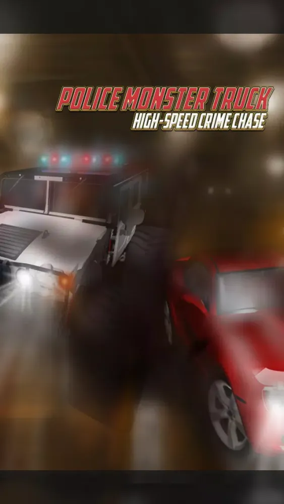 ภาพหน้าจอของ Police Chase Monster Truck Car Off-Road Drag Race Game Free (3D Real Test Driving Traffic Sim)