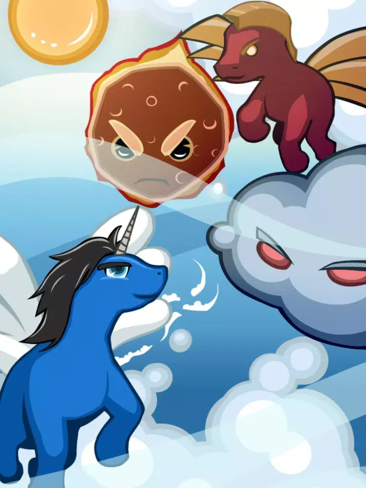 Screenshot di `Adventure of Flying Unicorn Jumping Birds - Free iPad 
