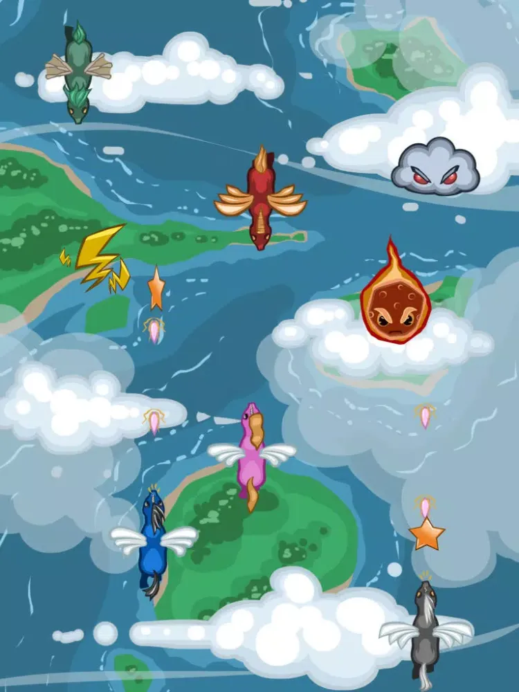 Screenshot di `Adventure of Flying Unicorn Jumping Birds - Free iPad 