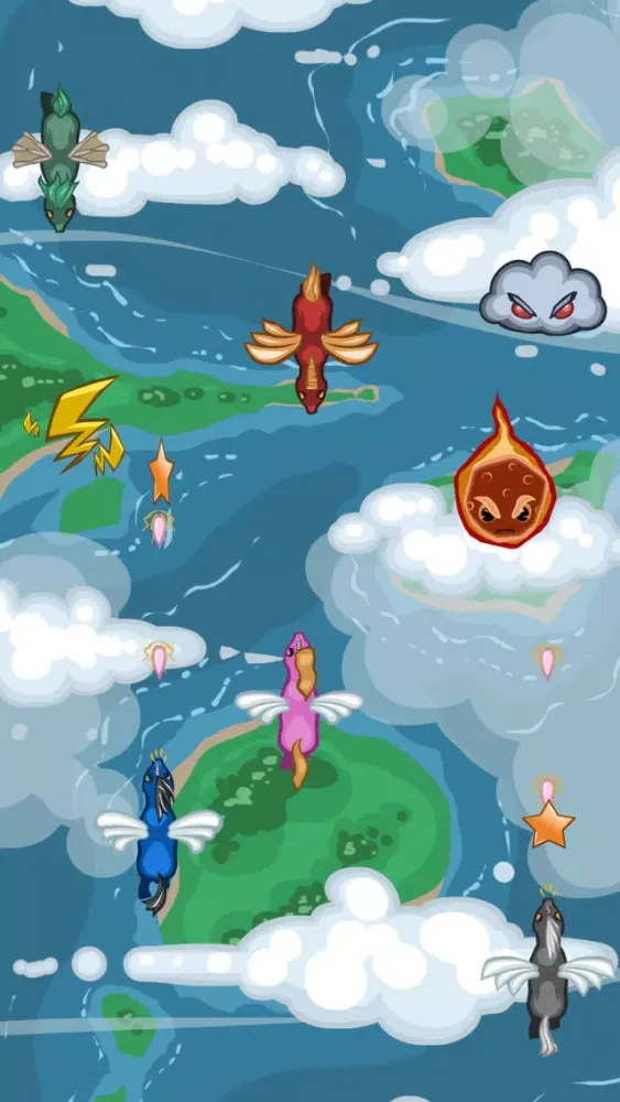 Screenshot di `Adventure of Flying Unicorn Jumping Birds - Free
