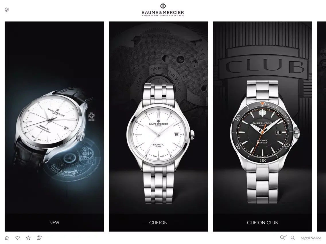 Captures d'écran de Baume & Mercier - eCatalogue iPad 
