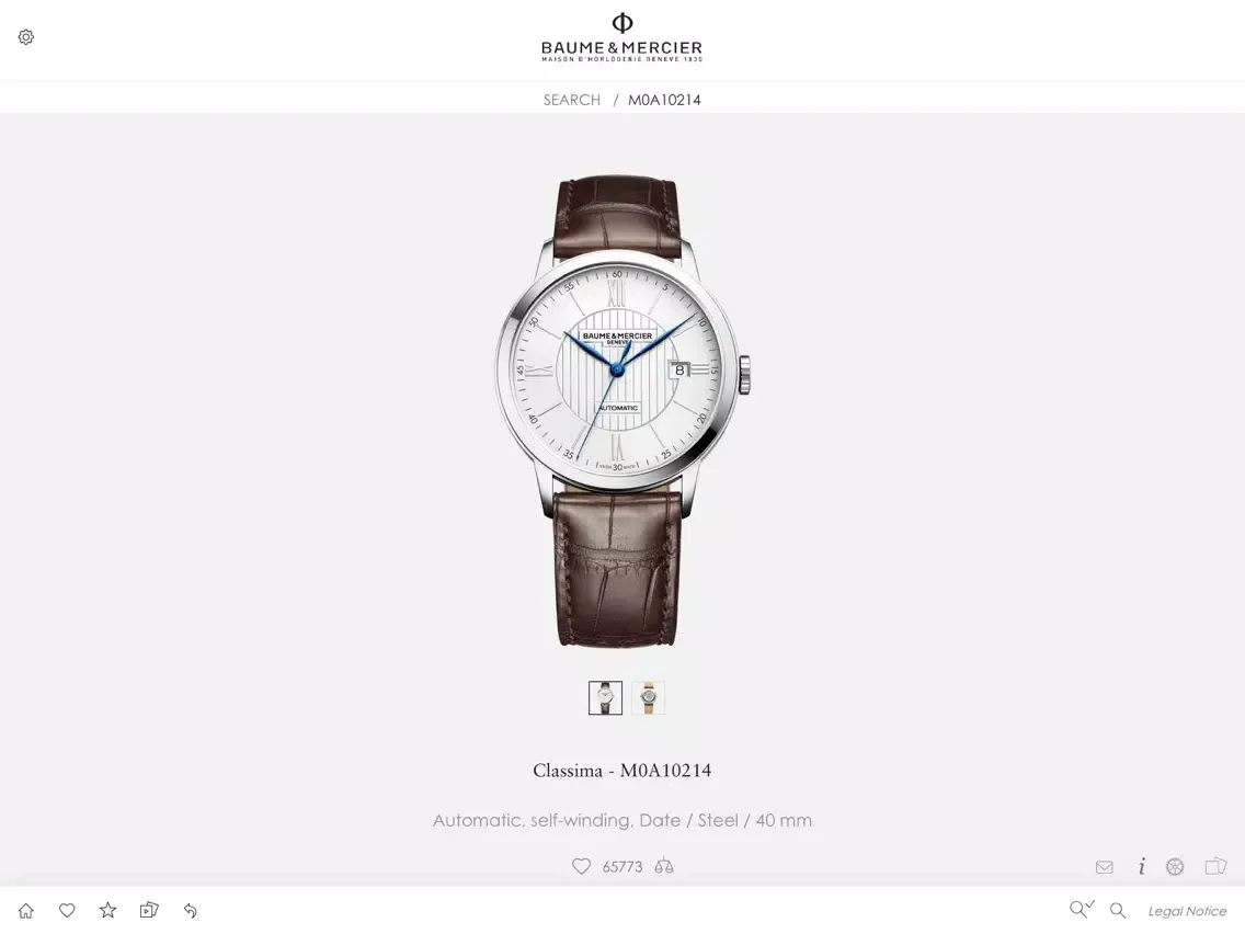 Captures d'écran de Baume & Mercier - eCatalogue iPad 