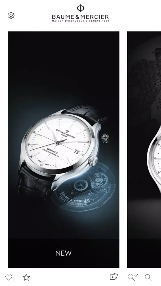 Captures d'écran de Baume & Mercier - eCatalogue
