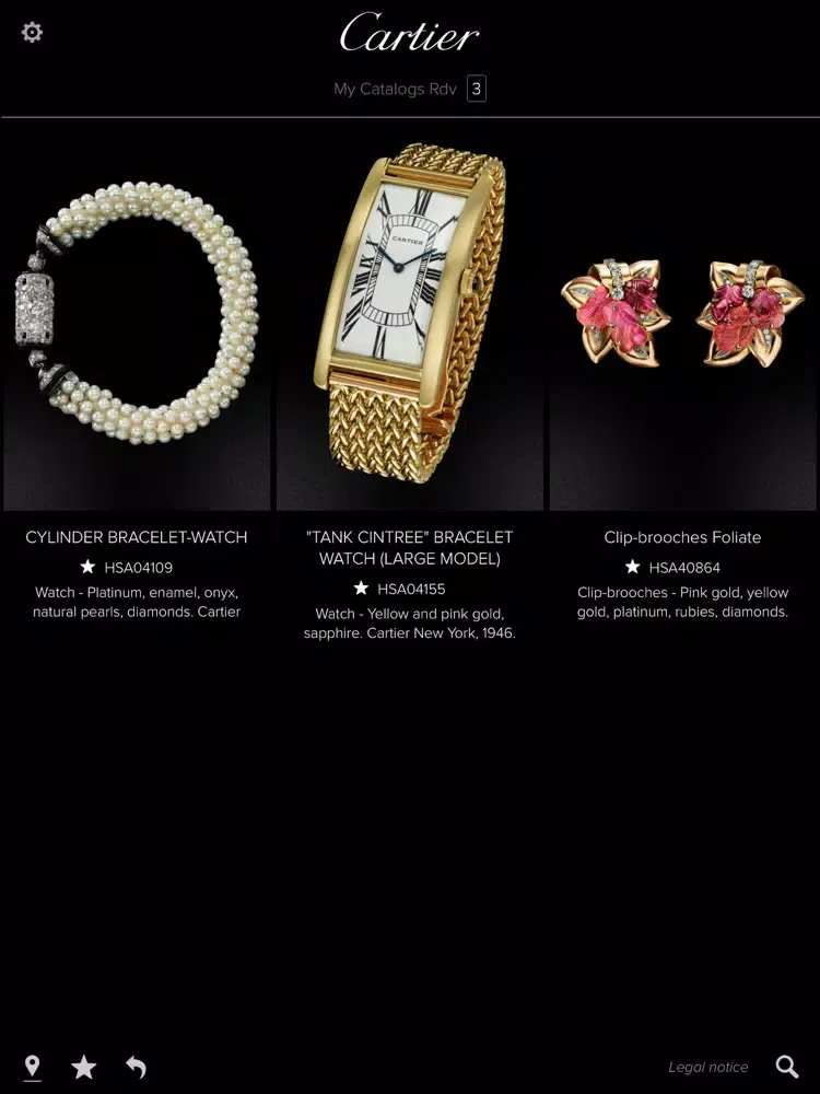 Cartier - Vitrine iPad  스크린샷