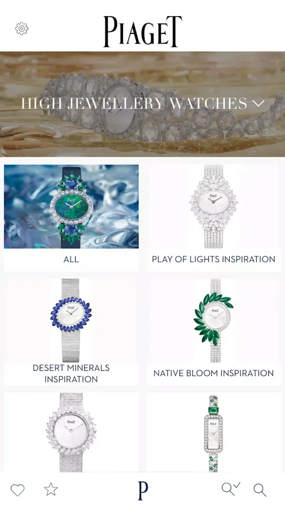 Capturas de pantalla de Piaget Product Catalog