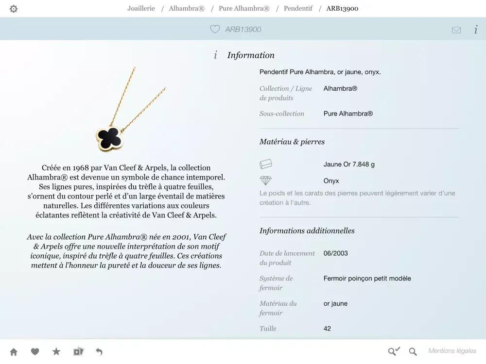 Van Cleef & Arpels eCatalog iPad 应用截图