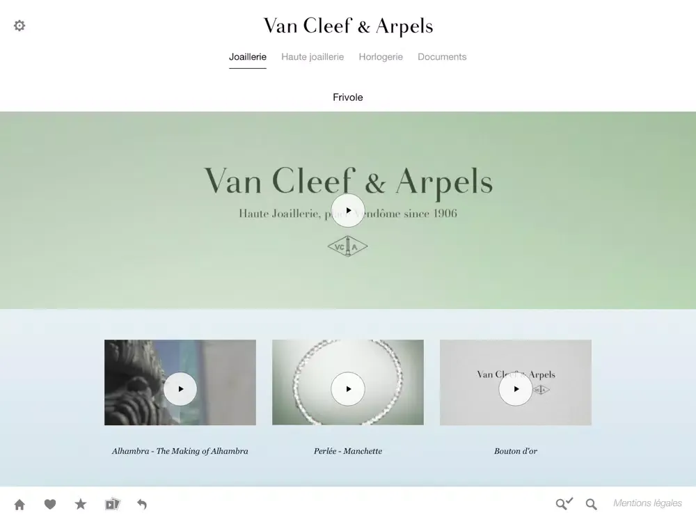 Van Cleef & Arpels eCatalog iPad 应用截图