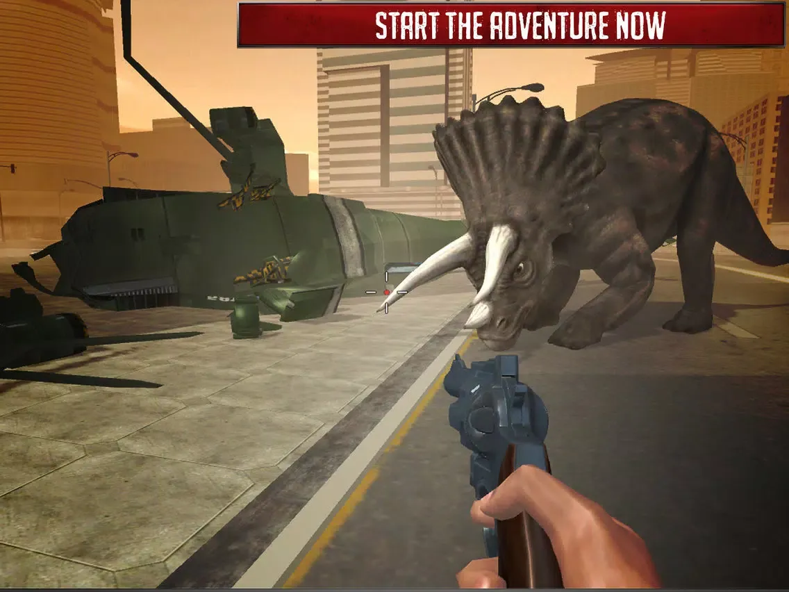 Скриншоты Dinosaur Hunter Simulator 2017 : City Attack 3D iPad 