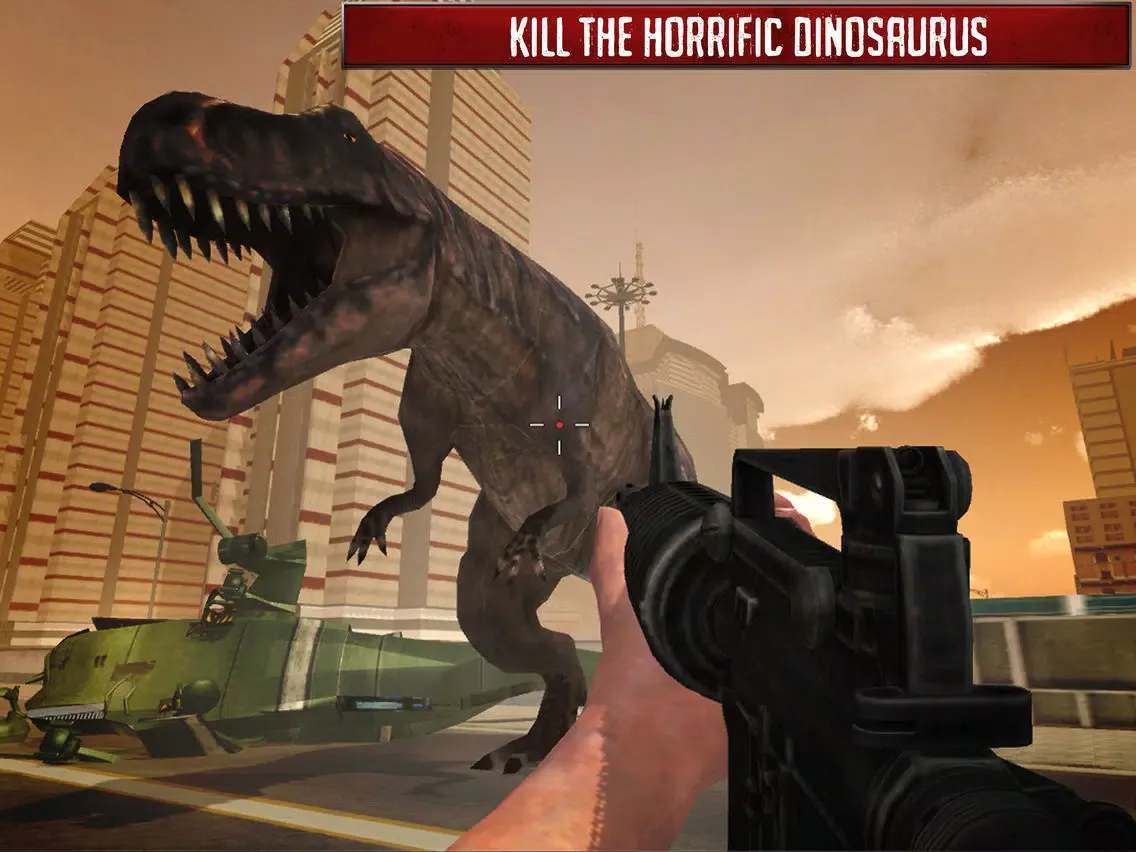 Скриншоты Dinosaur Hunter Simulator 2017 : City Attack 3D iPad 