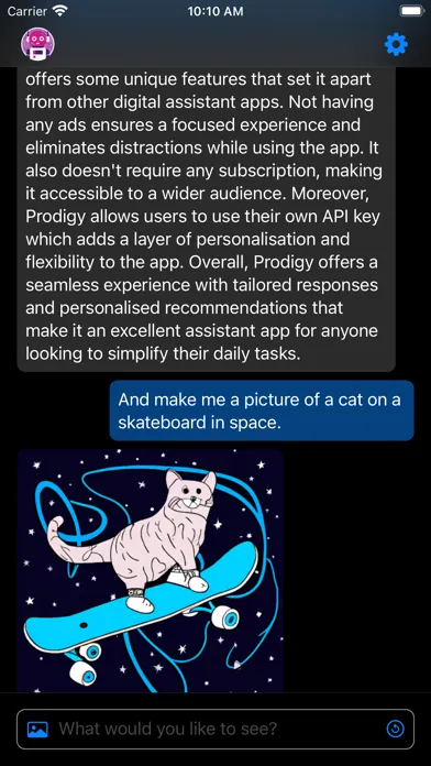 Prodigy - AI chat assistant Screenshots