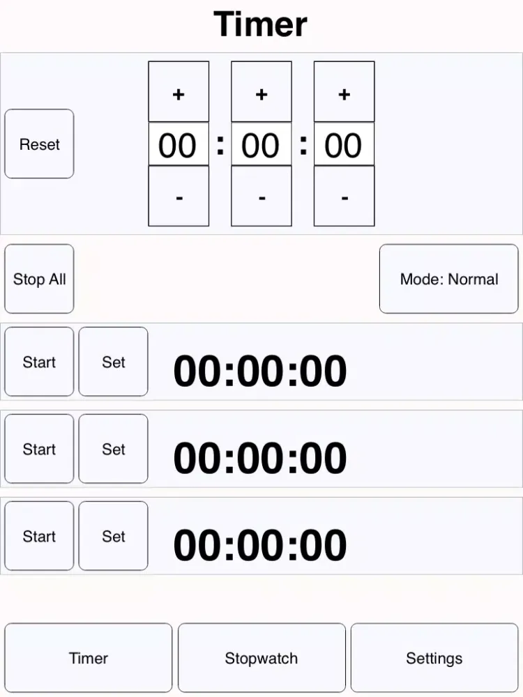 Timer and Stopwatch iPad 應用截圖