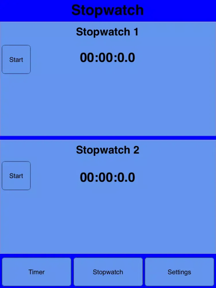 Timer and Stopwatch iPad 應用截圖