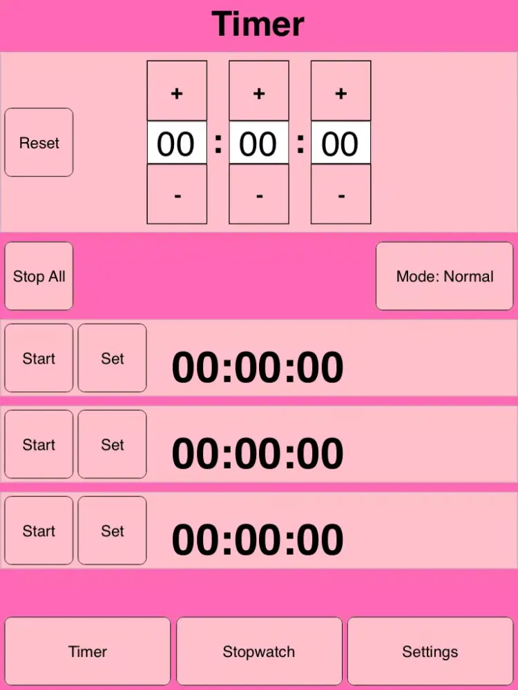 Timer and Stopwatch iPad 應用截圖