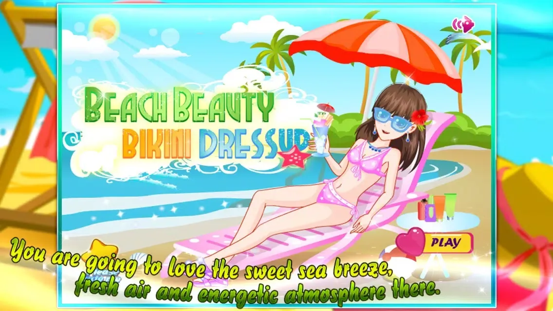Tangkapan layar Beach beauty bikini dressup