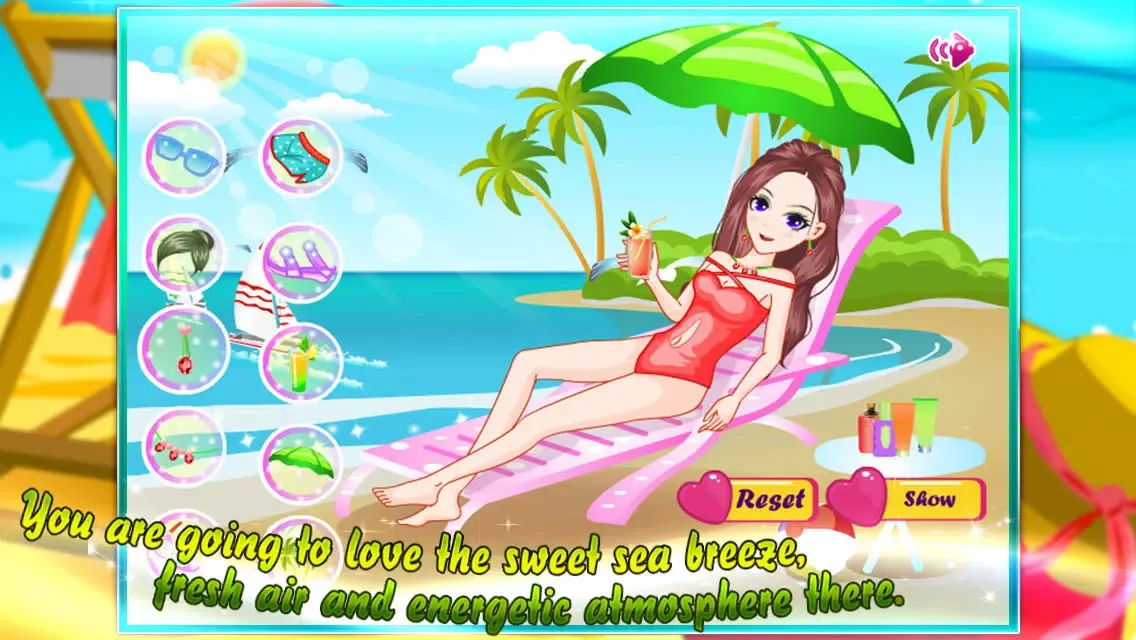Tangkapan layar Beach beauty bikini dressup