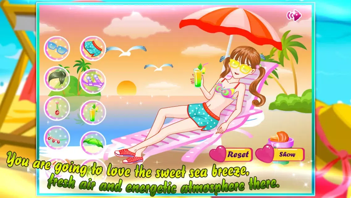 Tangkapan layar Beach beauty bikini dressup
