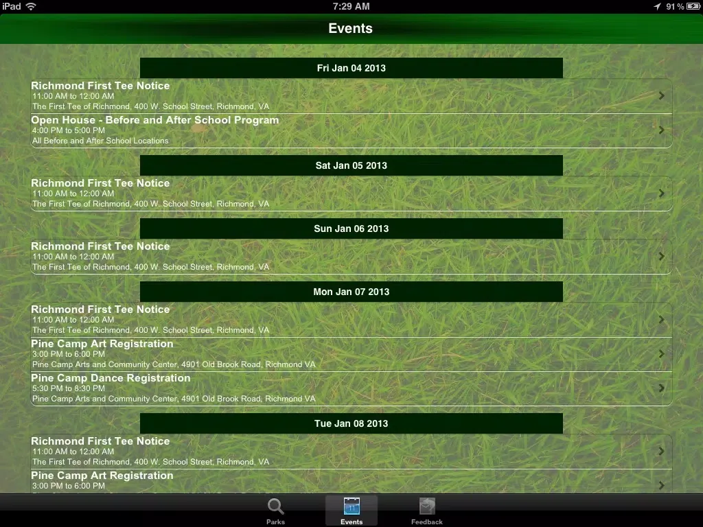 Скриншоты Richmond, VA Parks iPad 