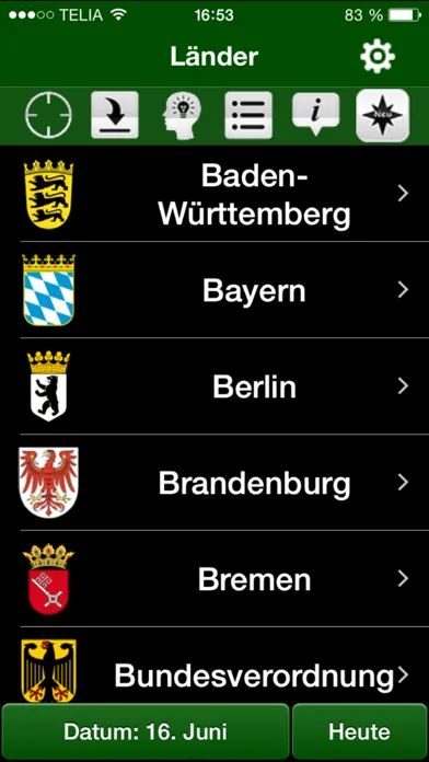 Jagdzeiten.de App Ekran Görüntüleri