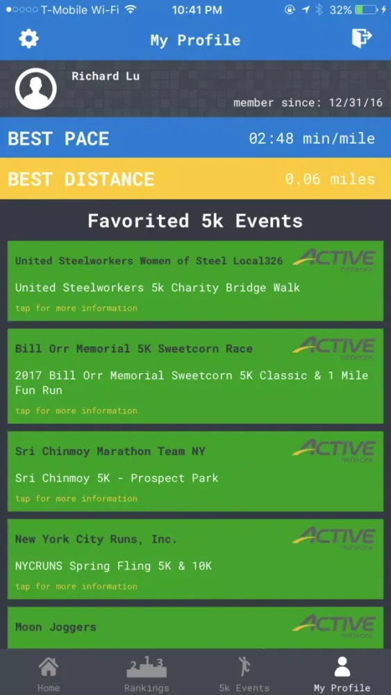 Captures d'écran de huff - A community running app