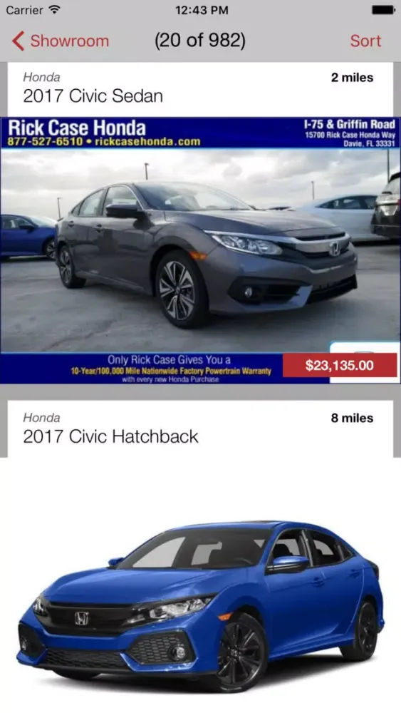 Rick Case Honda DealerApp سکرین شاٹس