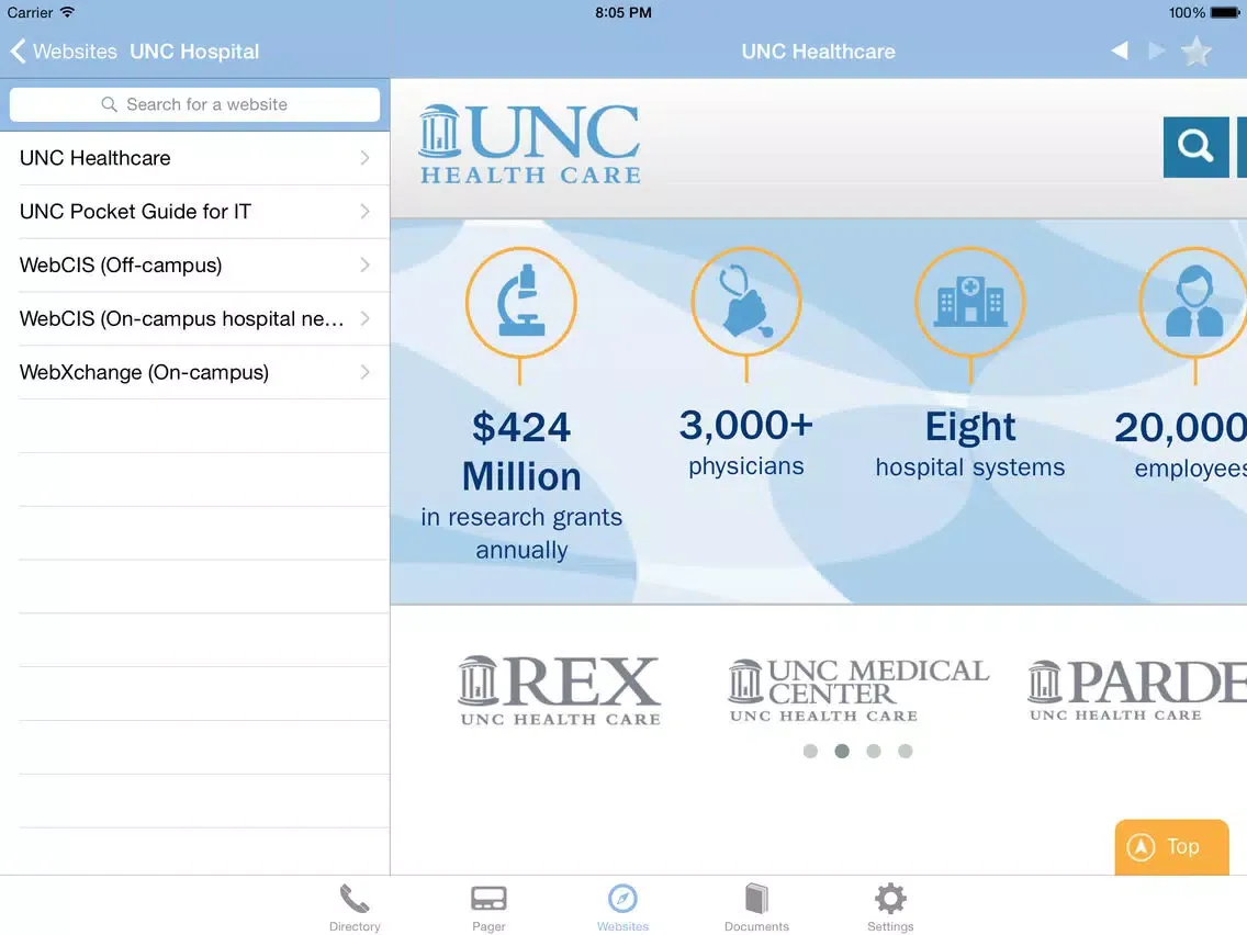 Captures d'écran de UNC Housestaff iPad 