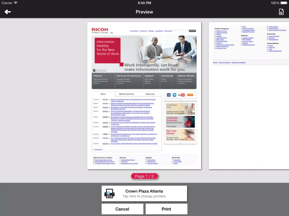 Capturas de pantalla de Hotspot Printing iPad 