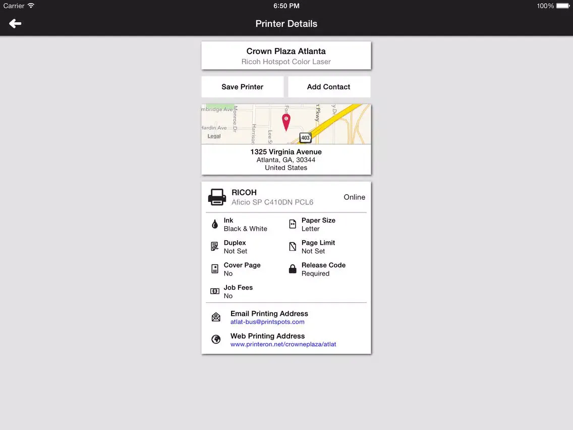Capturas de pantalla de Hotspot Printing iPad 