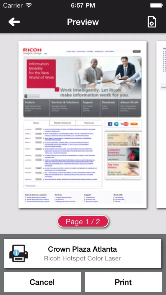 Capturas de pantalla de Hotspot Printing