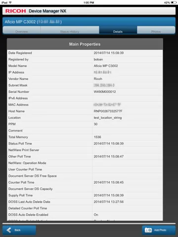 صور RICOH Device Manager NX iPad 