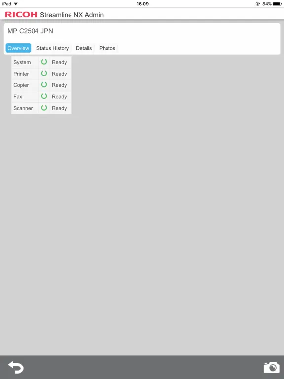 RICOH Streamline NX for Admin iPad  سکرین شاٹس