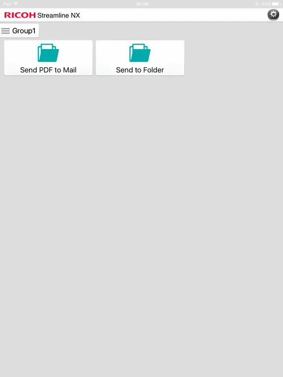 RICOH Streamline NX for User iPad  スクリーンショット