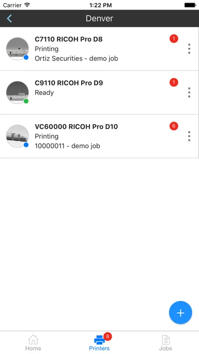 Captures d'écran de RICOH TotalFlow Supervisor