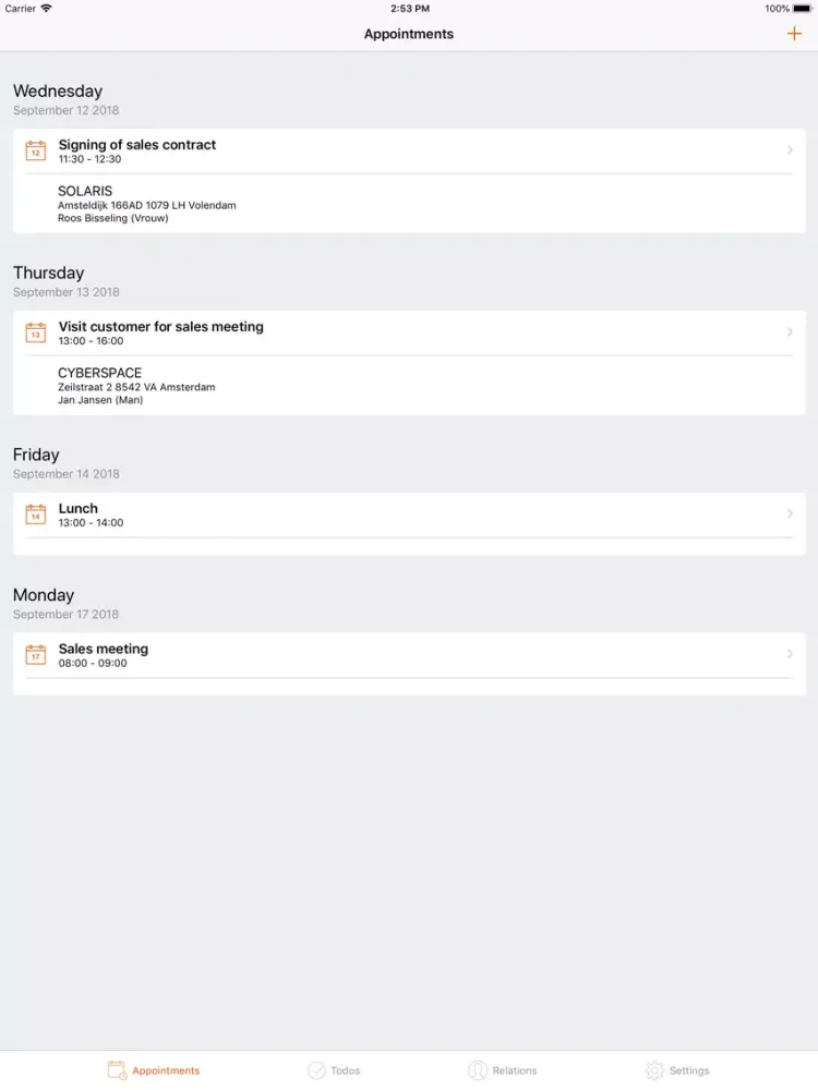 تصاویر Ridder iQ CRM iPad 
