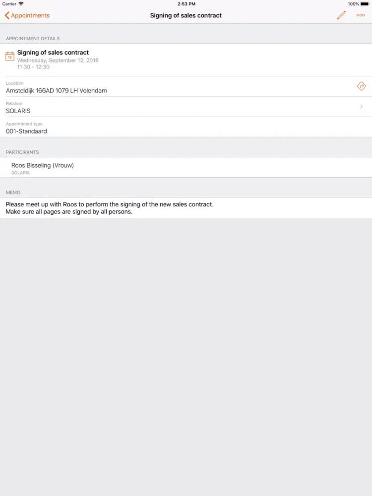 تصاویر Ridder iQ CRM iPad 