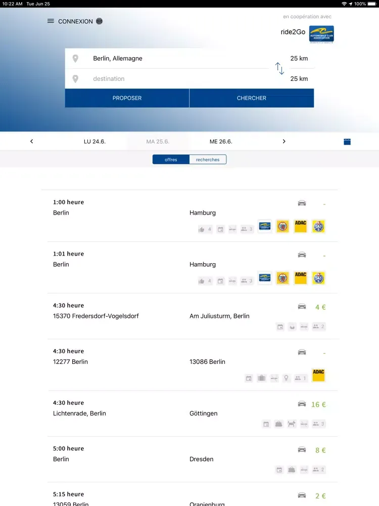 Screenshot di Covoiturage - Automobile Club iPad 