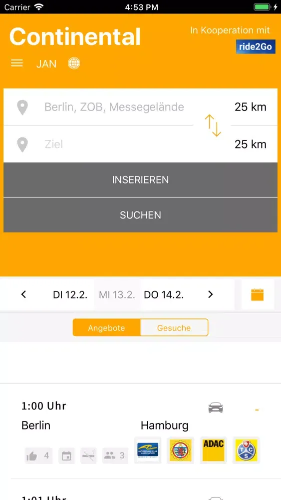 Continental Fahrgemeinschaften স্ক্রিনশট