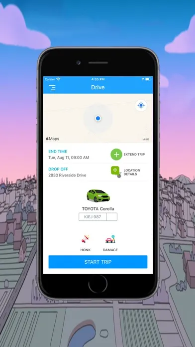 Zrzuty ekranu Ride Share Carz