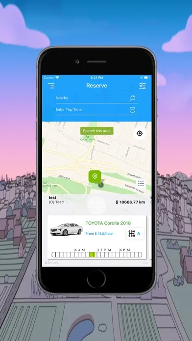 Zrzuty ekranu Ride Share Carz
