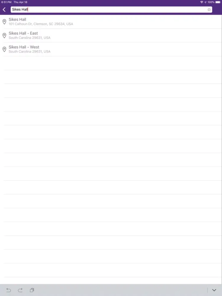 Clemson Tiger Transit iPad  Screenshots