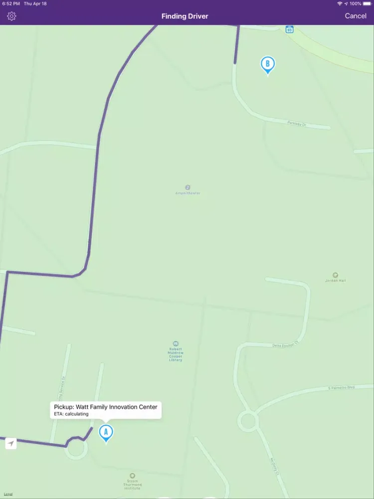 Clemson Tiger Transit iPad  Screenshots