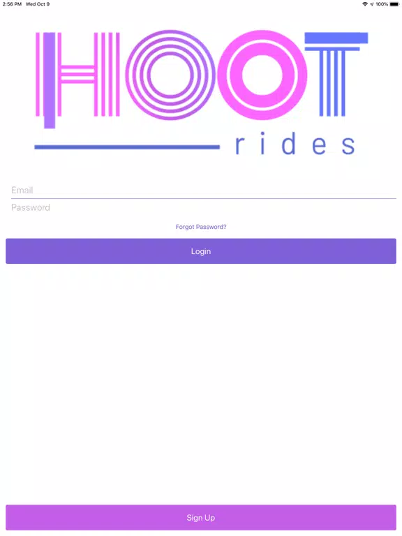 Hoot Rides iPad  스크린샷