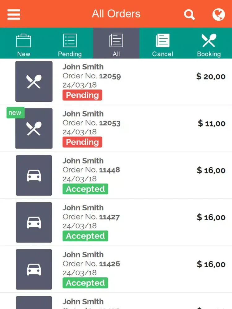 RideoEat Merchant iPad  Screenshots