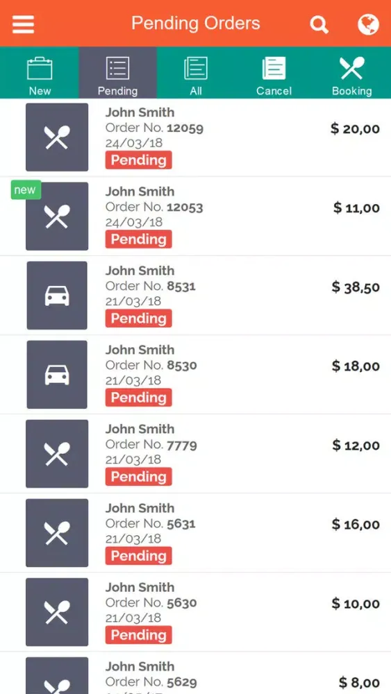 RideoEat Merchant Screenshots