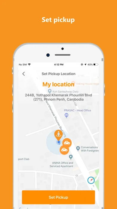 Ảnh chụp màn hình của RideOn Cambodia