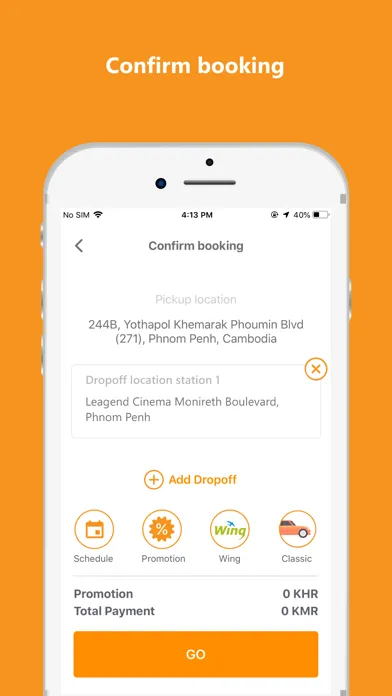 Ảnh chụp màn hình của RideOn Cambodia