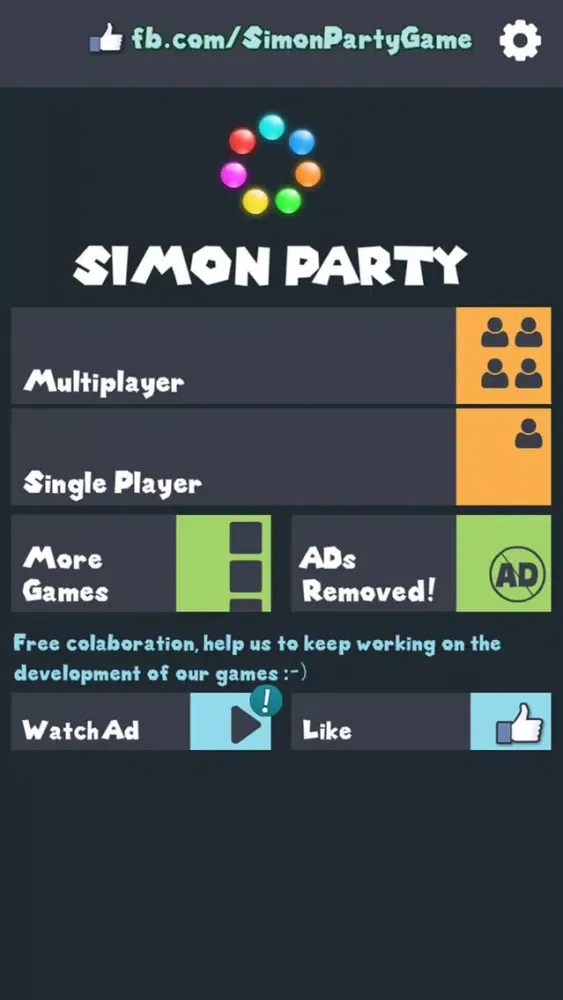 Ảnh chụp màn hình của Simon Party: Remake Classic Memory Skill Game